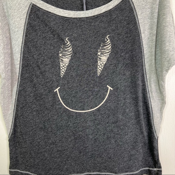 Hello Nite! Revolve Ice Cream Short Sleeve Knit Pajama Top Size S - Picture 3 of 6